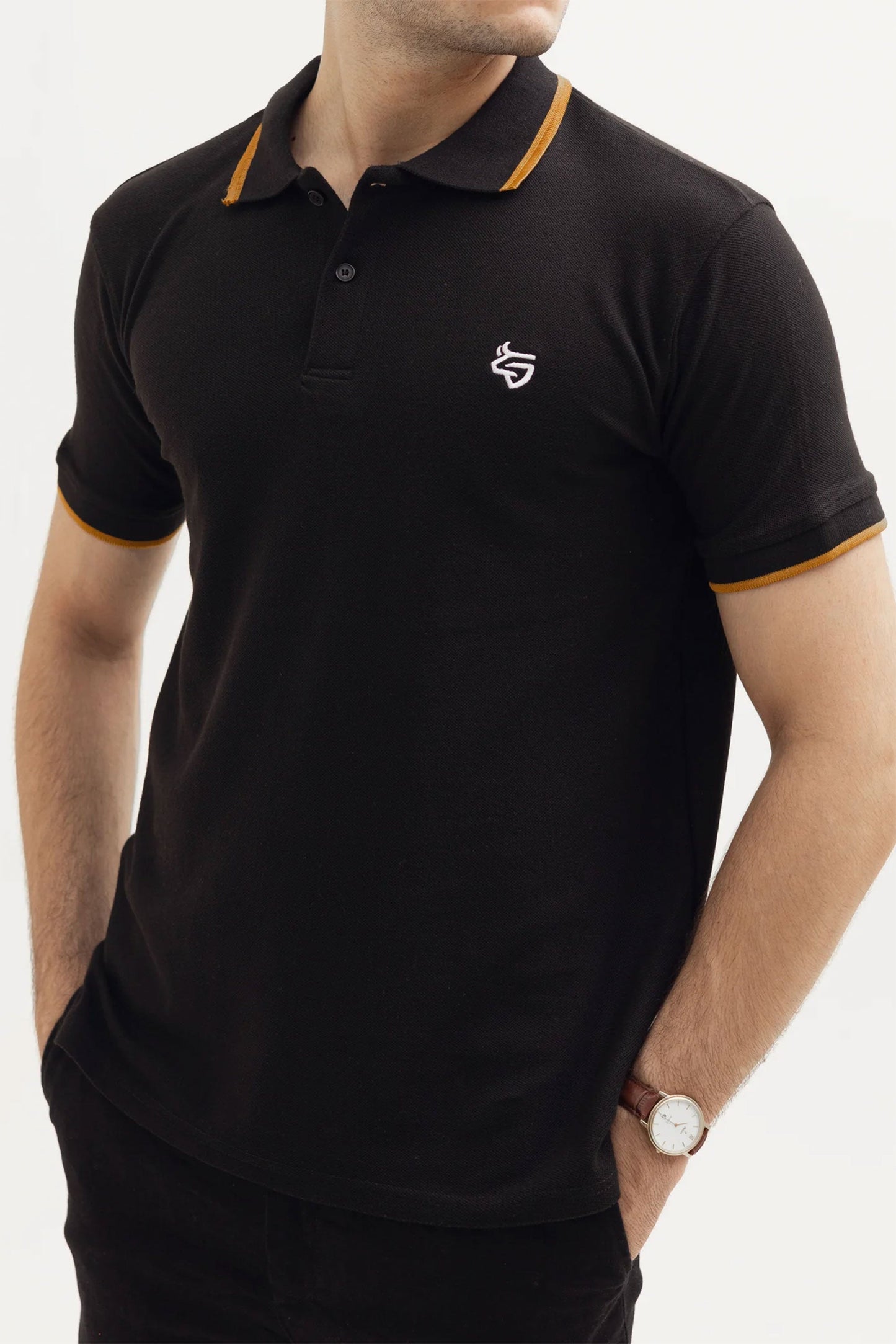 Onyx Black Tipping Polo