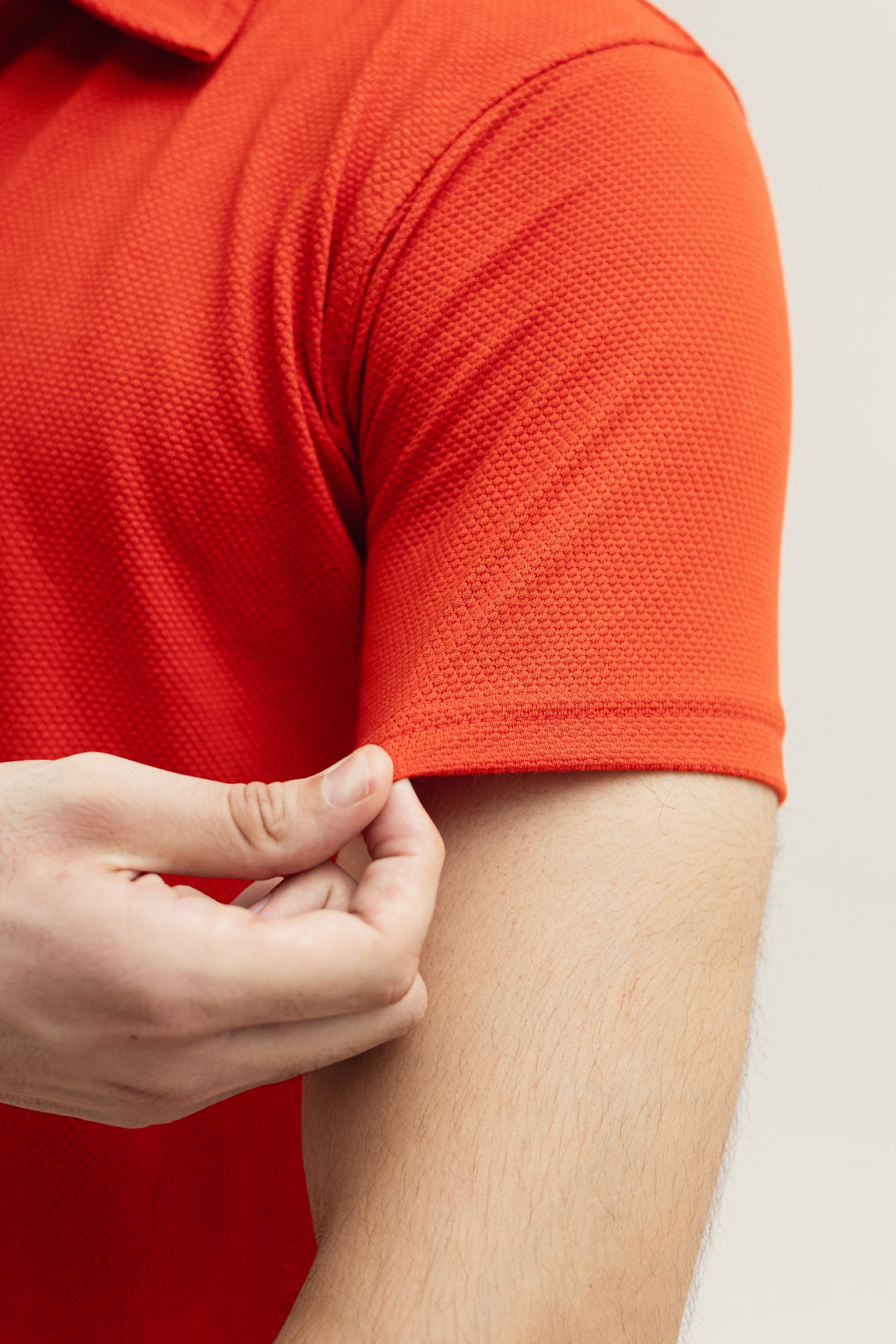 Crimson Red Popcorn Polo