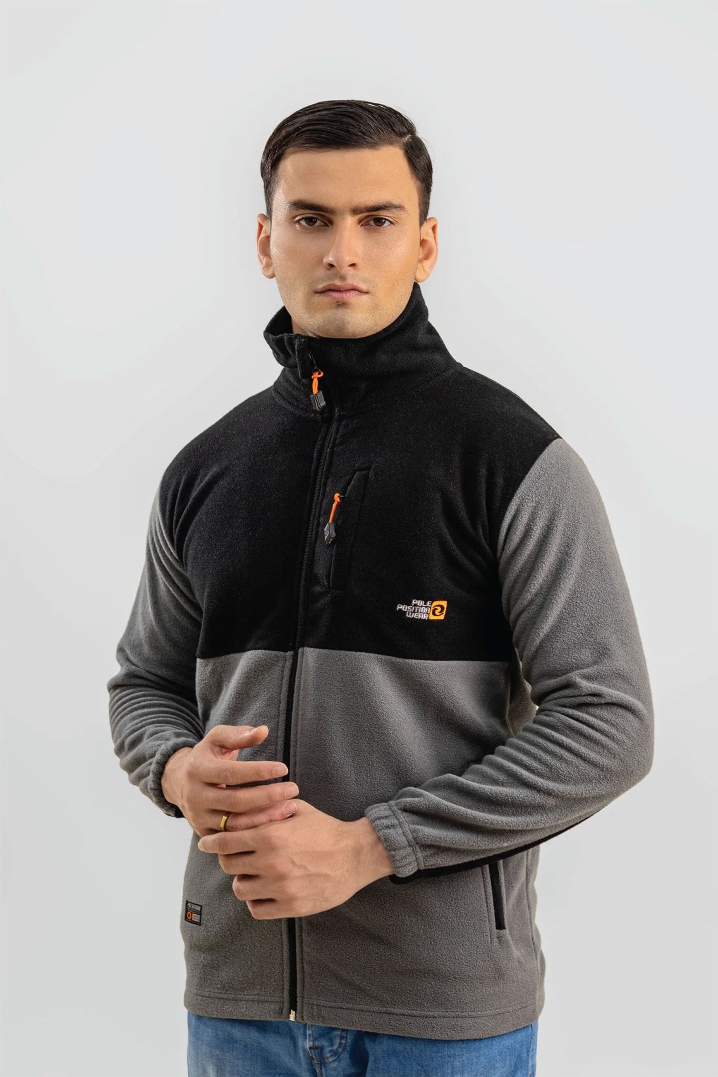 BLACK & GREY SHERPA FURR JACKET