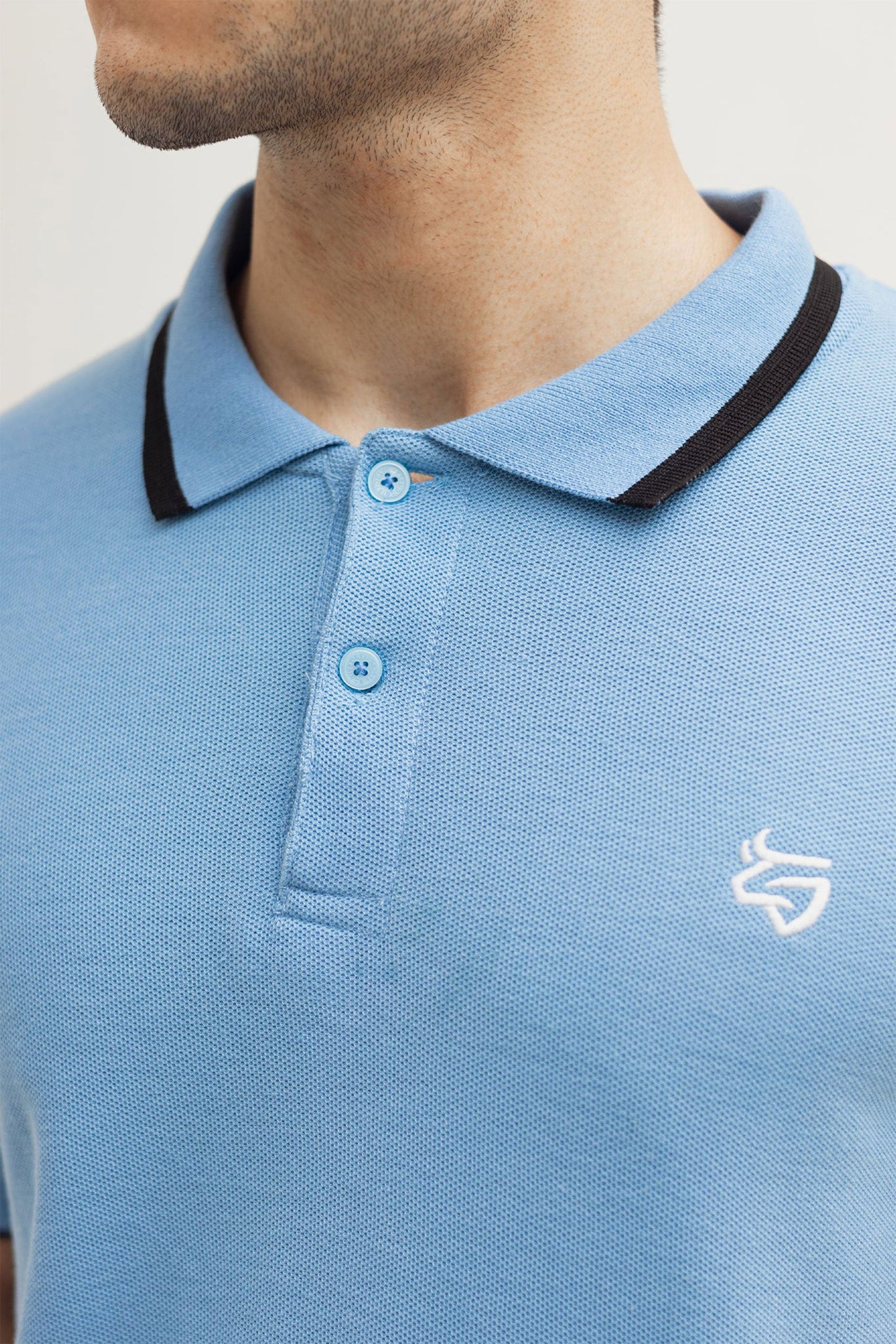 Classic Sky Blue Tipping Polo