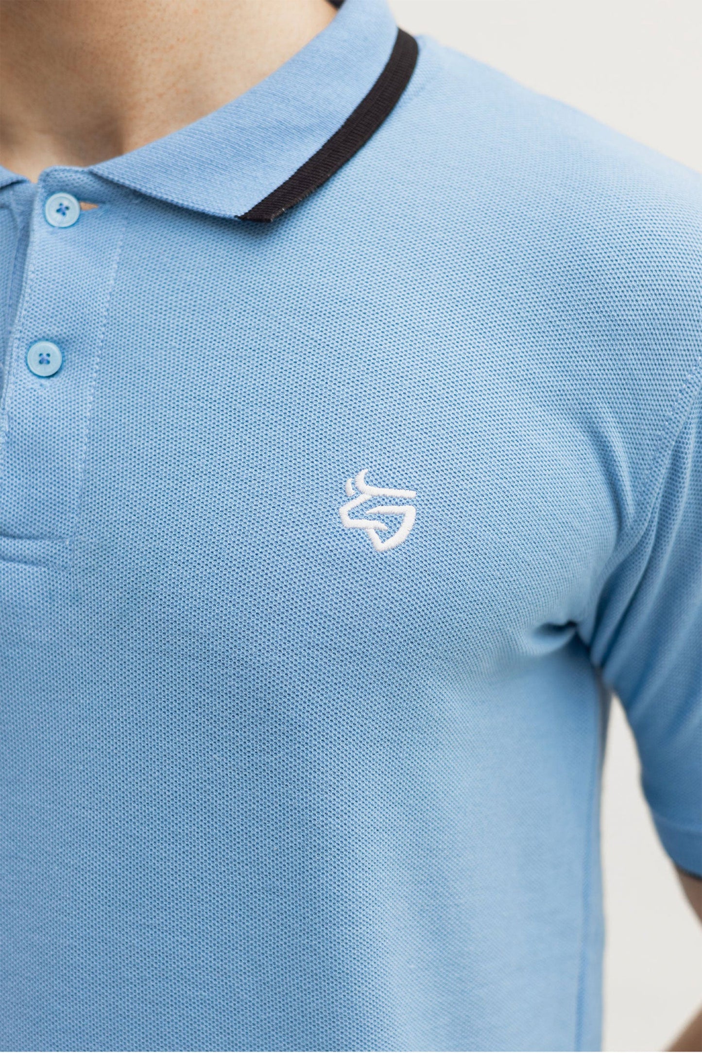 Classic Sky Blue Tipping Polo