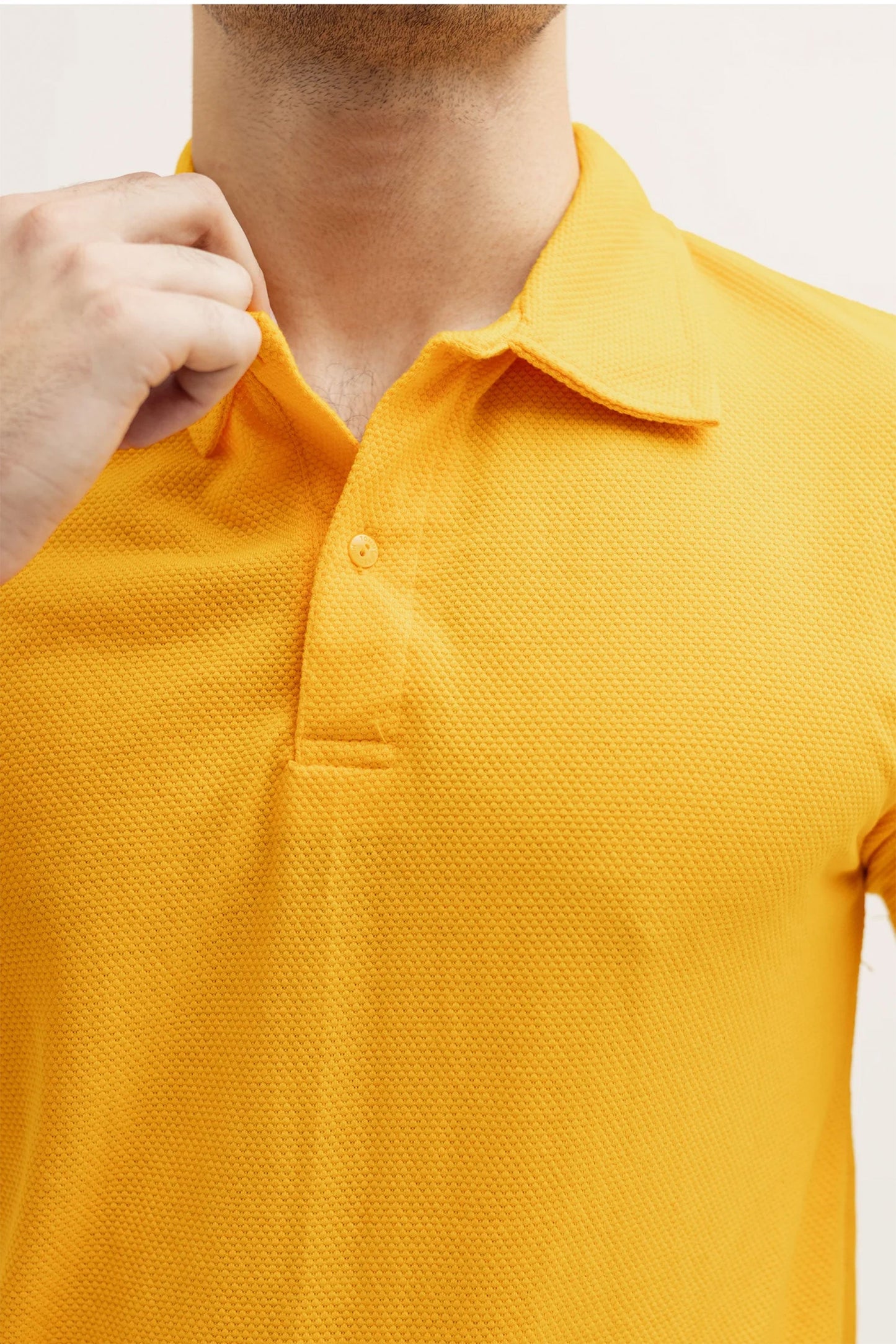 Classic Yellow Popcorn Polo