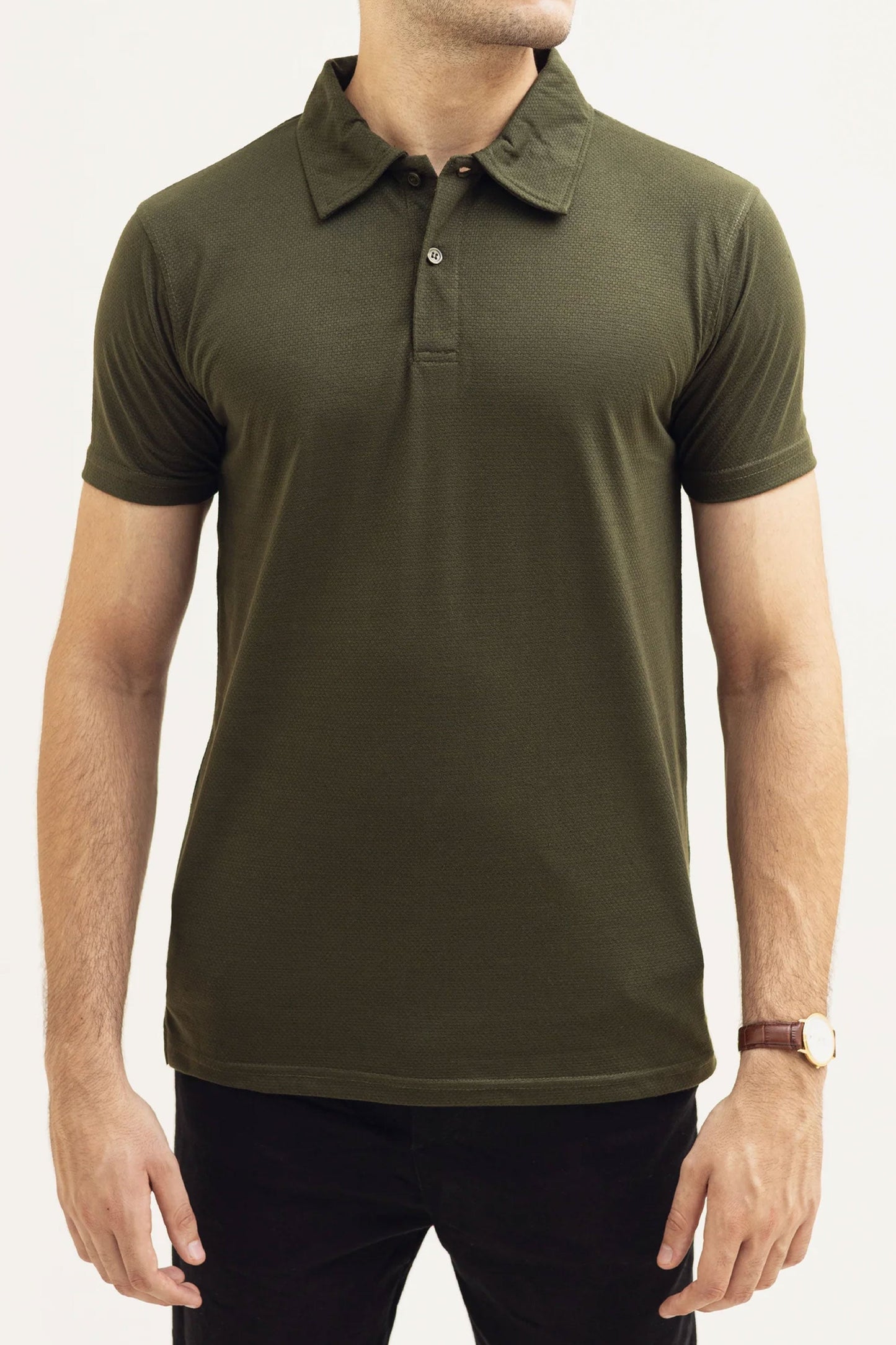 Forest Wood Green Popcorn Polo