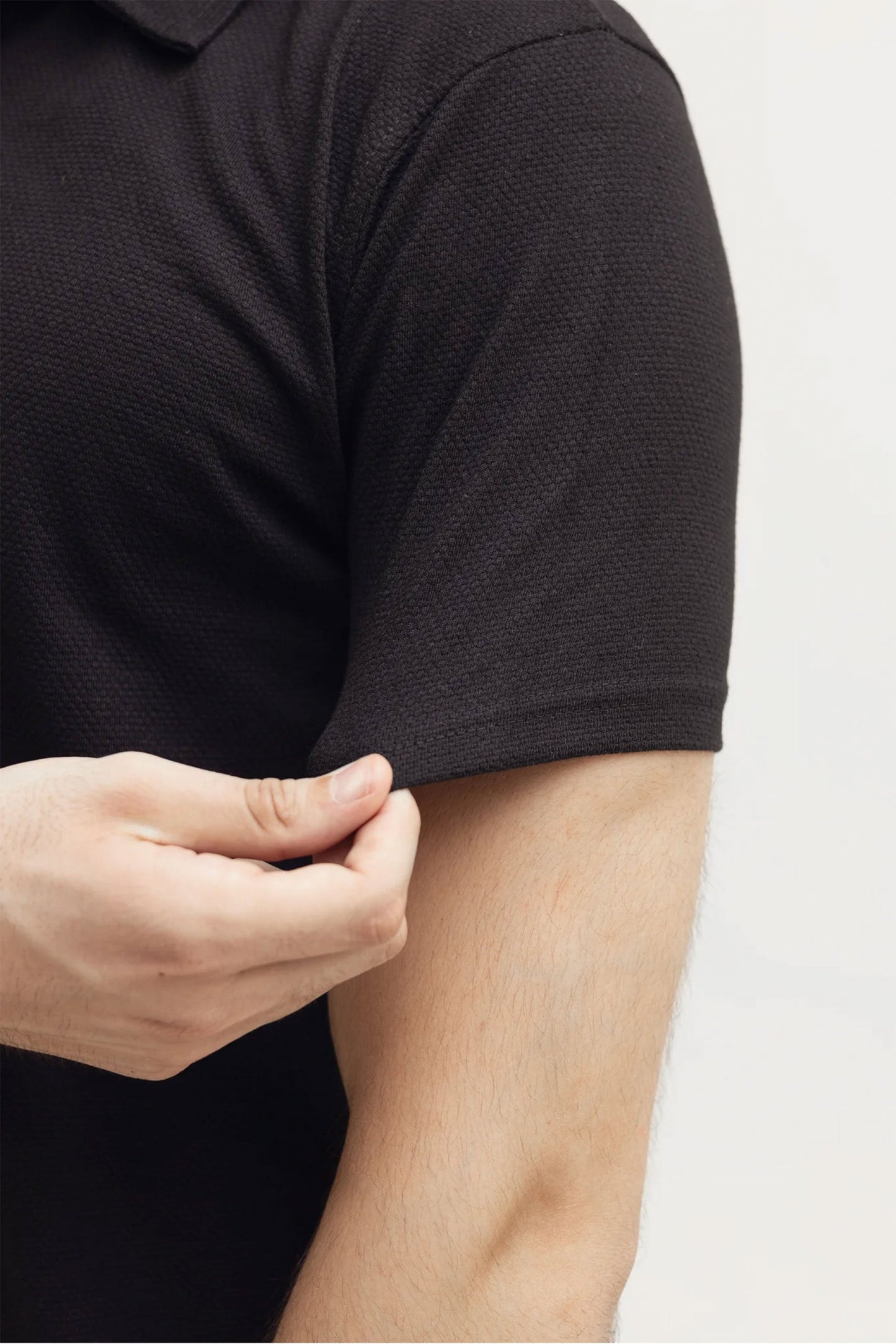 Jet Black Popcorn Polo