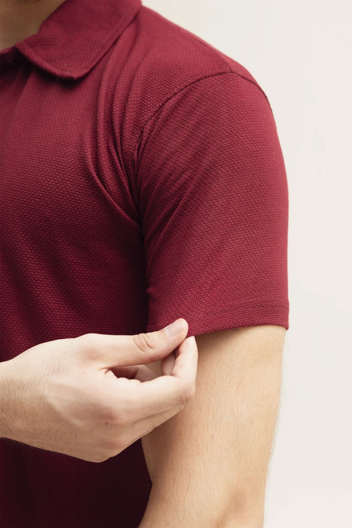 Maroon Flame Popcorn Polo