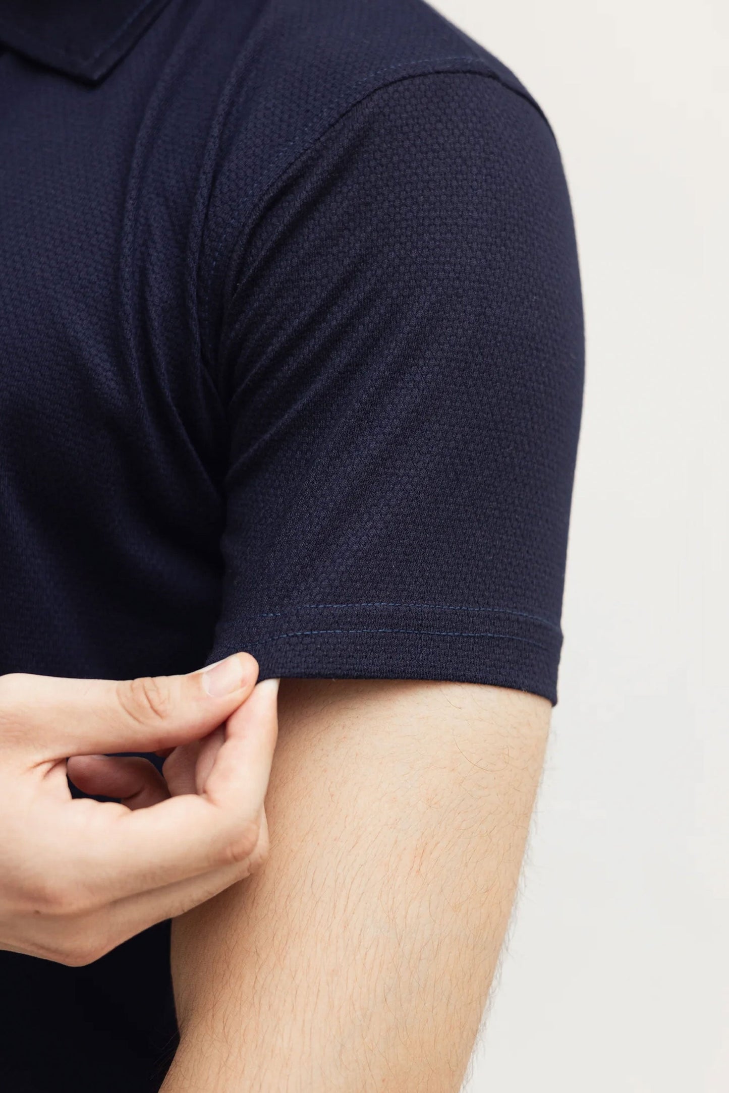 Midnight Navy Popcorn Polo