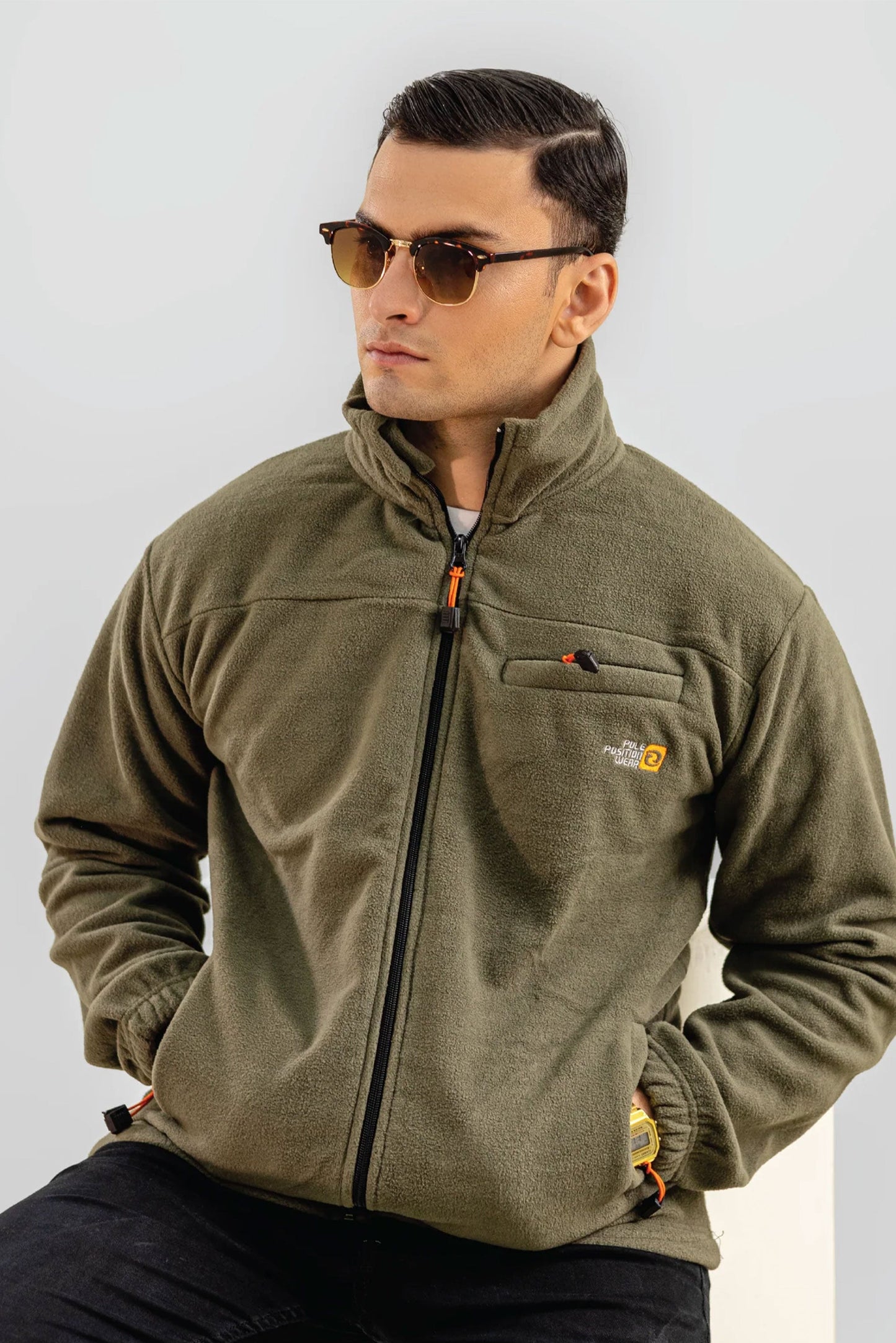 OLIVE SHERPA FURR JACKET