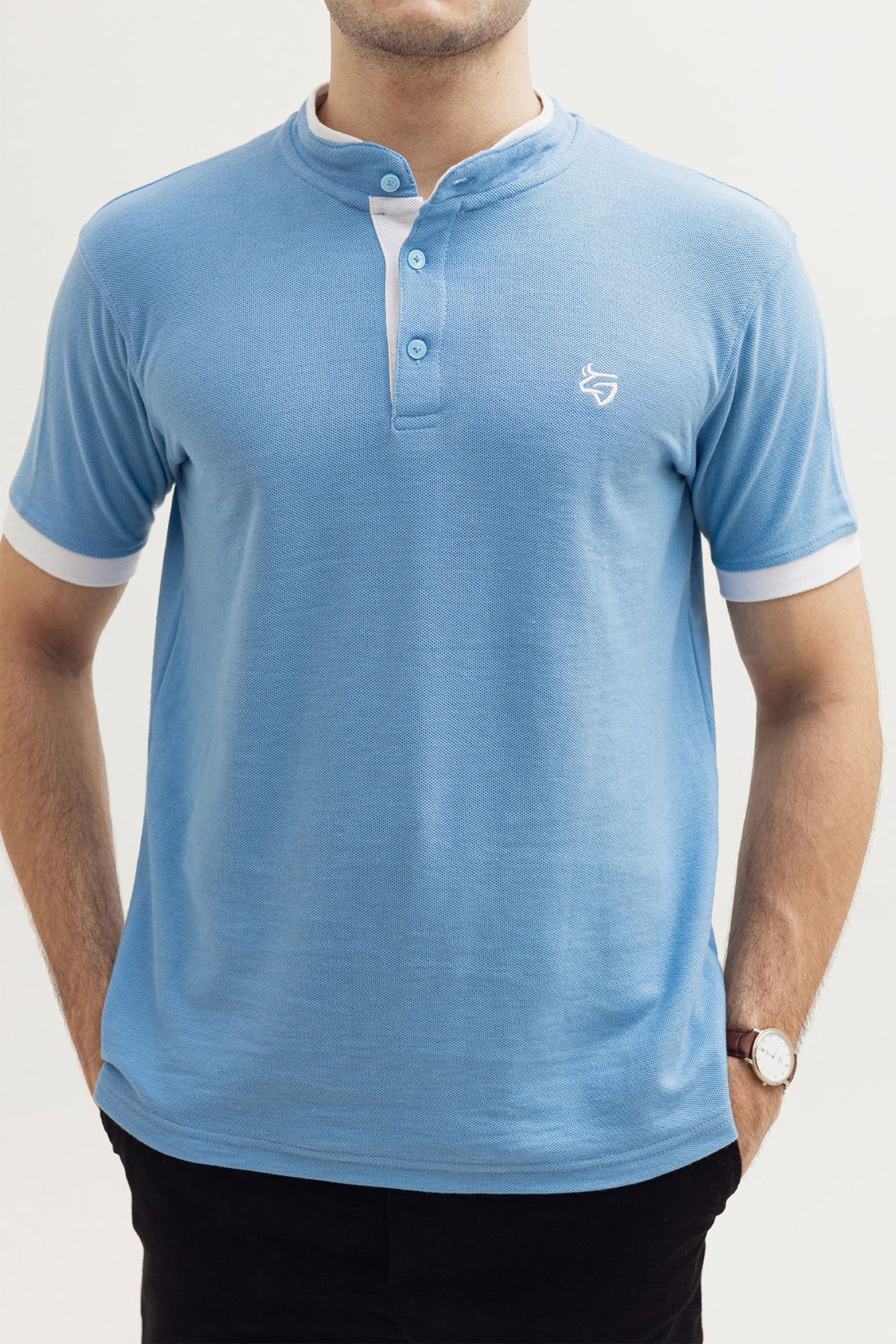 Pastel Blue Button Shirt