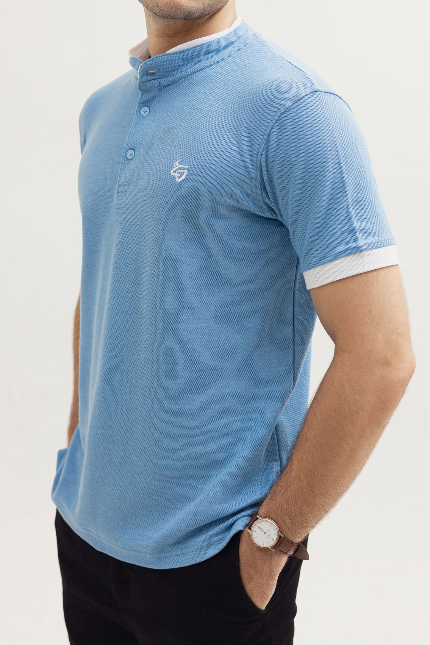 Pastel Blue Button Shirt